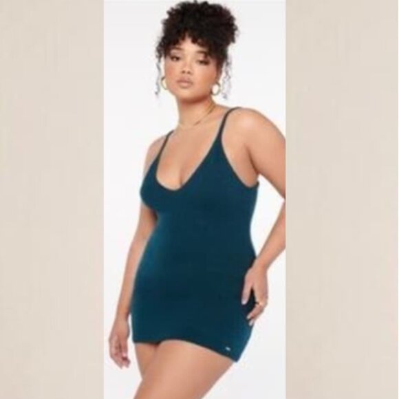 NWT Savage x Fenty Womens Large Fluff It Up Slip Fuzzy Sweater Nightie Dress - Picture 1 of 12